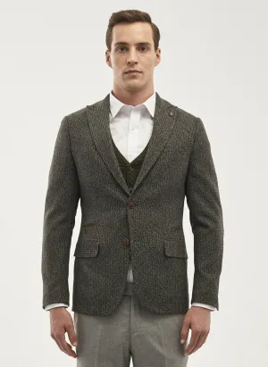 16863 Green Slim Fit Jacket