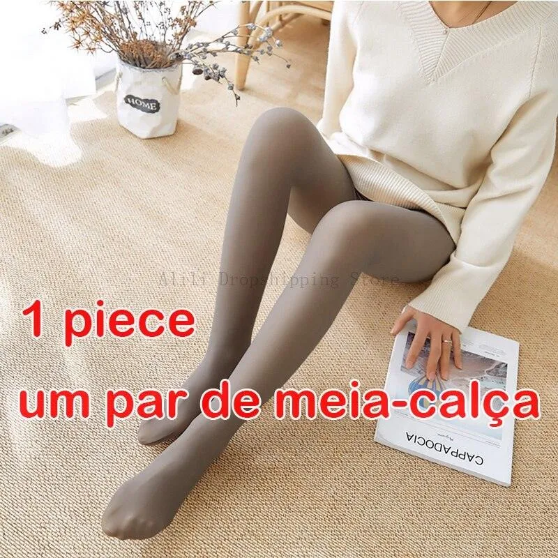 2Pcs Thermal Pantyhose Pants Polar Fake Stocking