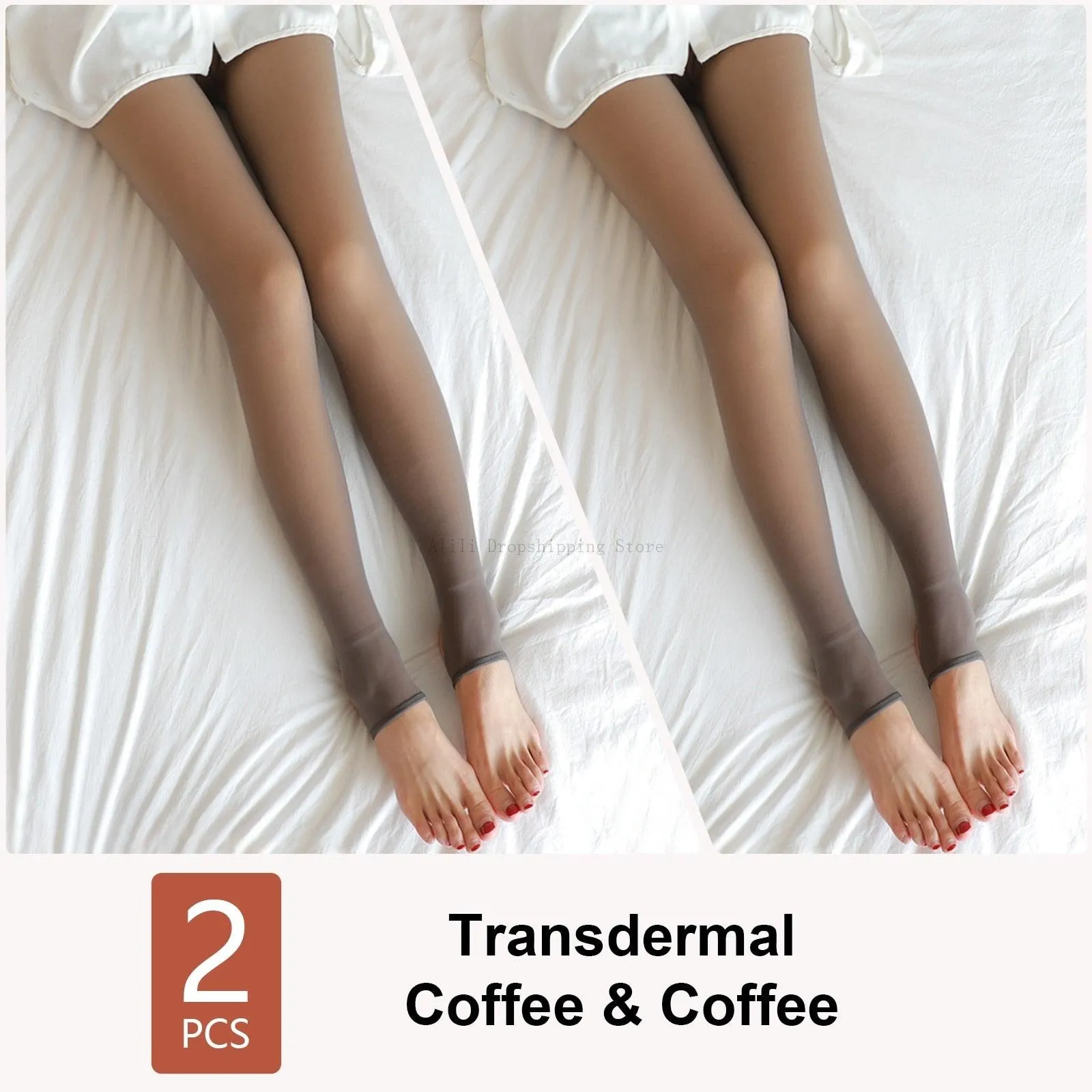 2Pcs Thermal Pantyhose Pants Polar Fake Stocking