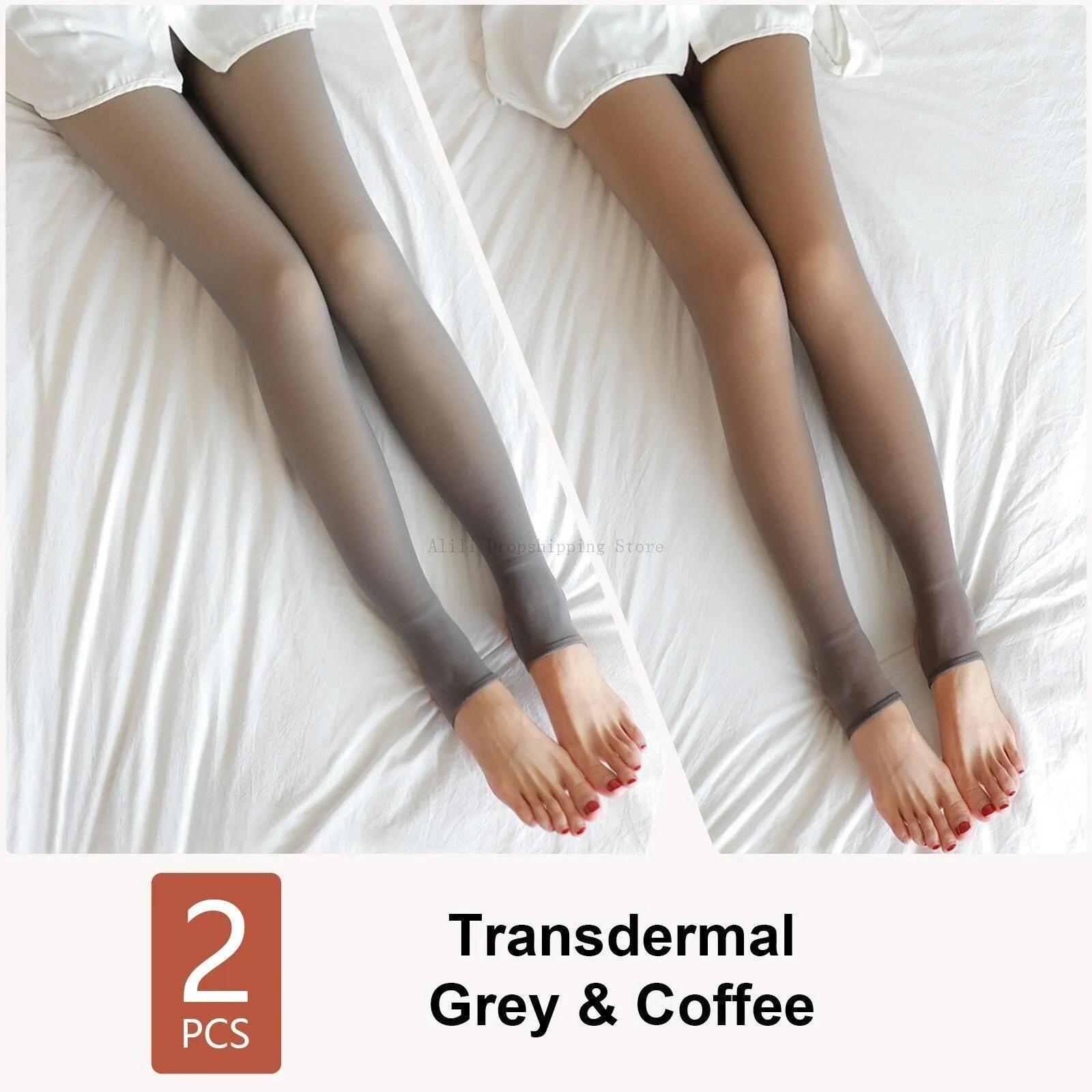 2Pcs Thermal Pantyhose Pants Polar Fake Stocking