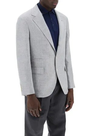 Brunello cucinelli unstructured linen, wool and silk jacket.