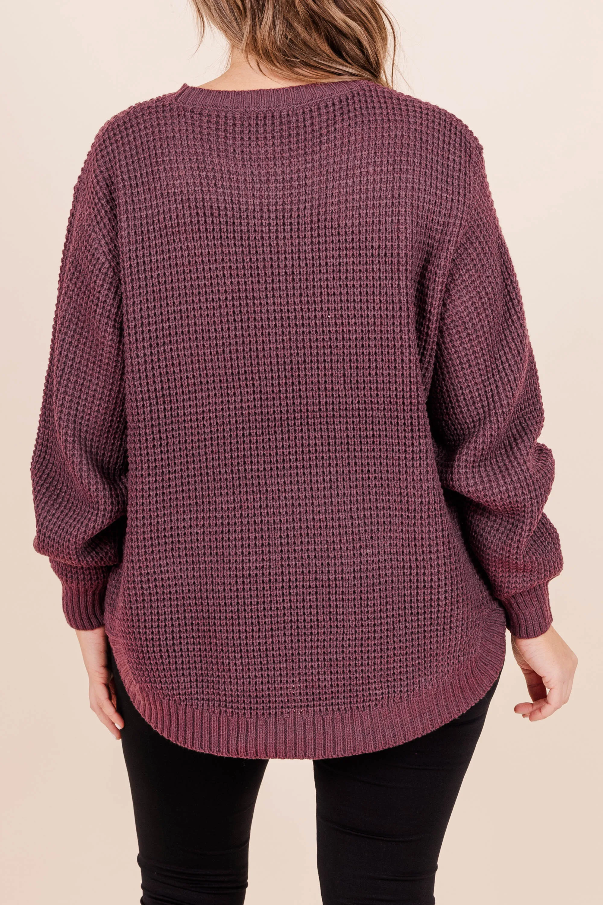 Call Me Tomorrow Sweater, Eggplant