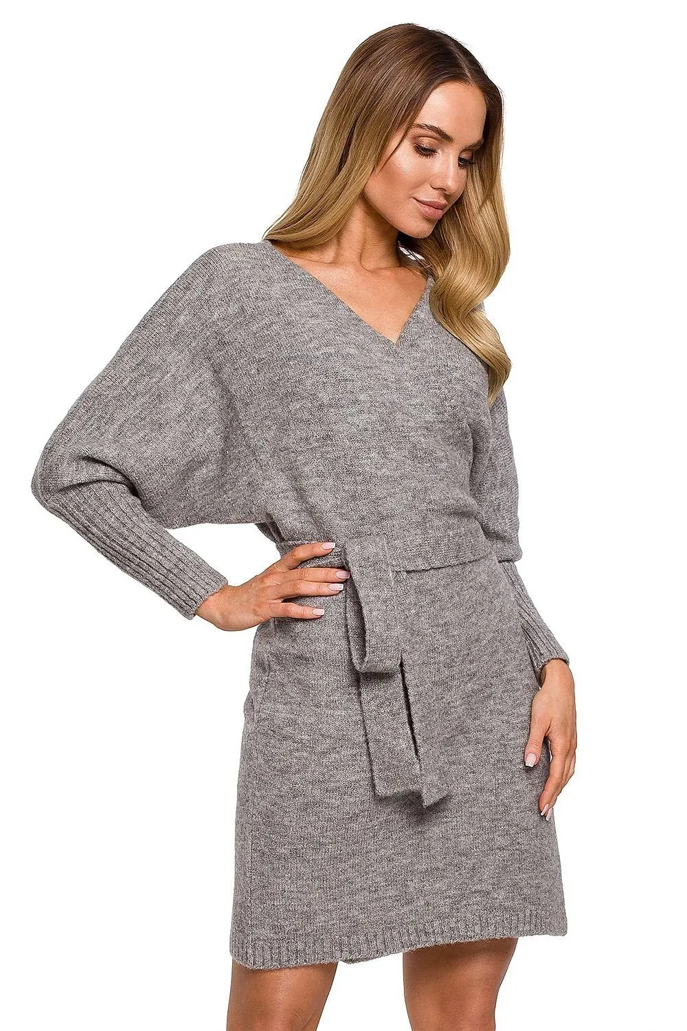 Chic Adjustable Tie Sweater Dress