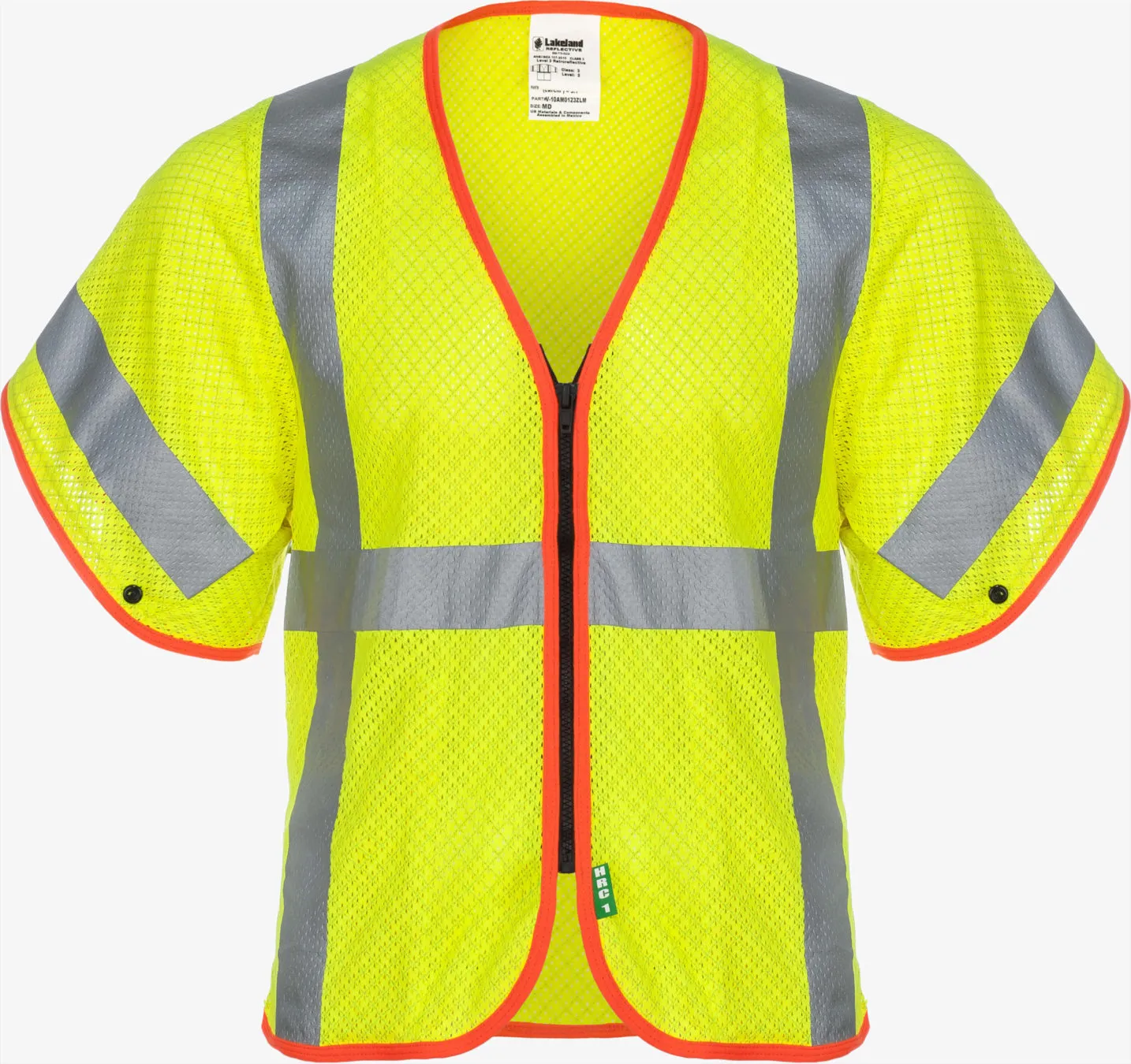 Class 3 FR Static Dissipative Mesh Vest with Orange Modcrylic Binding