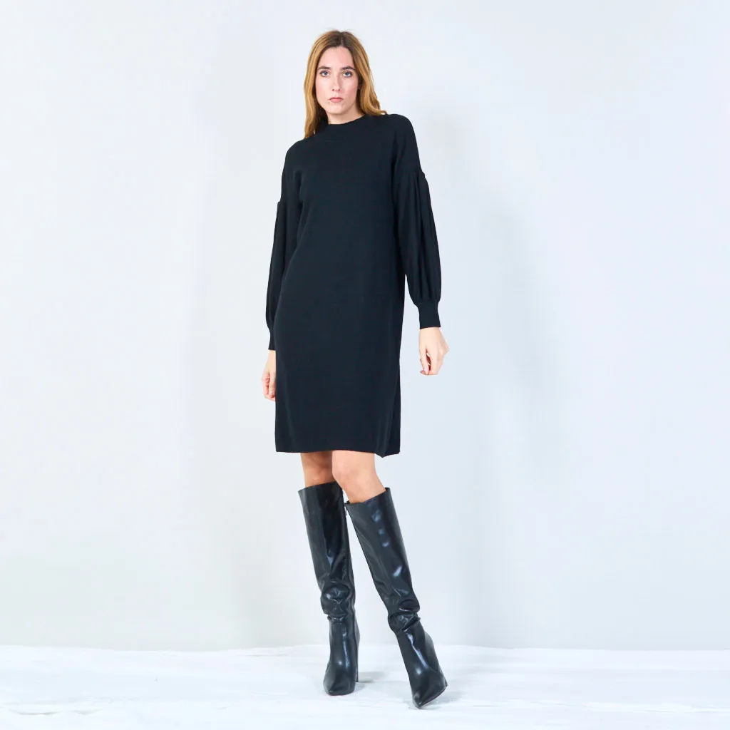 Classic ribbed turtleneck knit dress wholesale