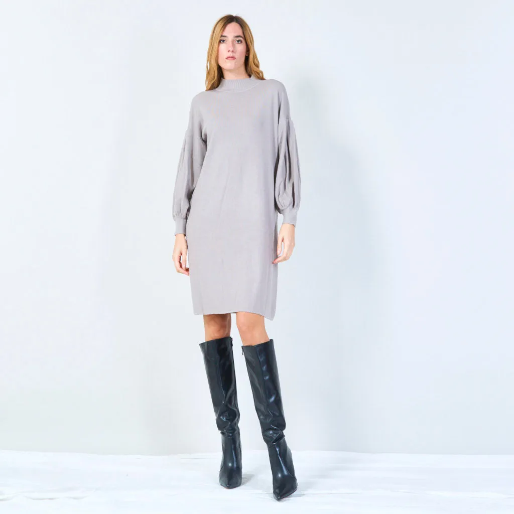 Classic ribbed turtleneck knit dress wholesale