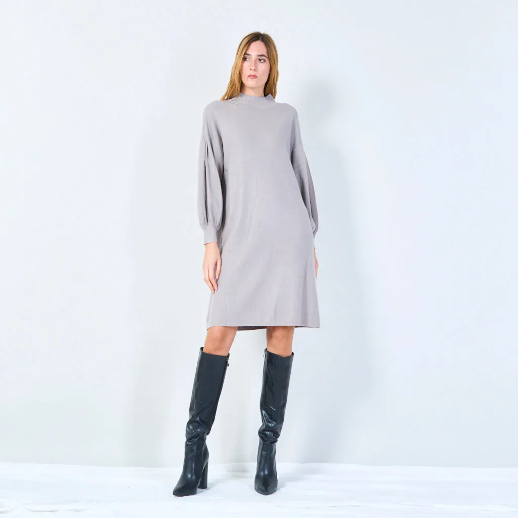 Classic ribbed turtleneck knit dress wholesale