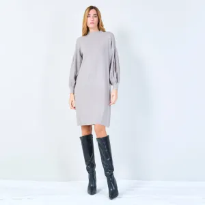 Classic ribbed turtleneck knit dress wholesale