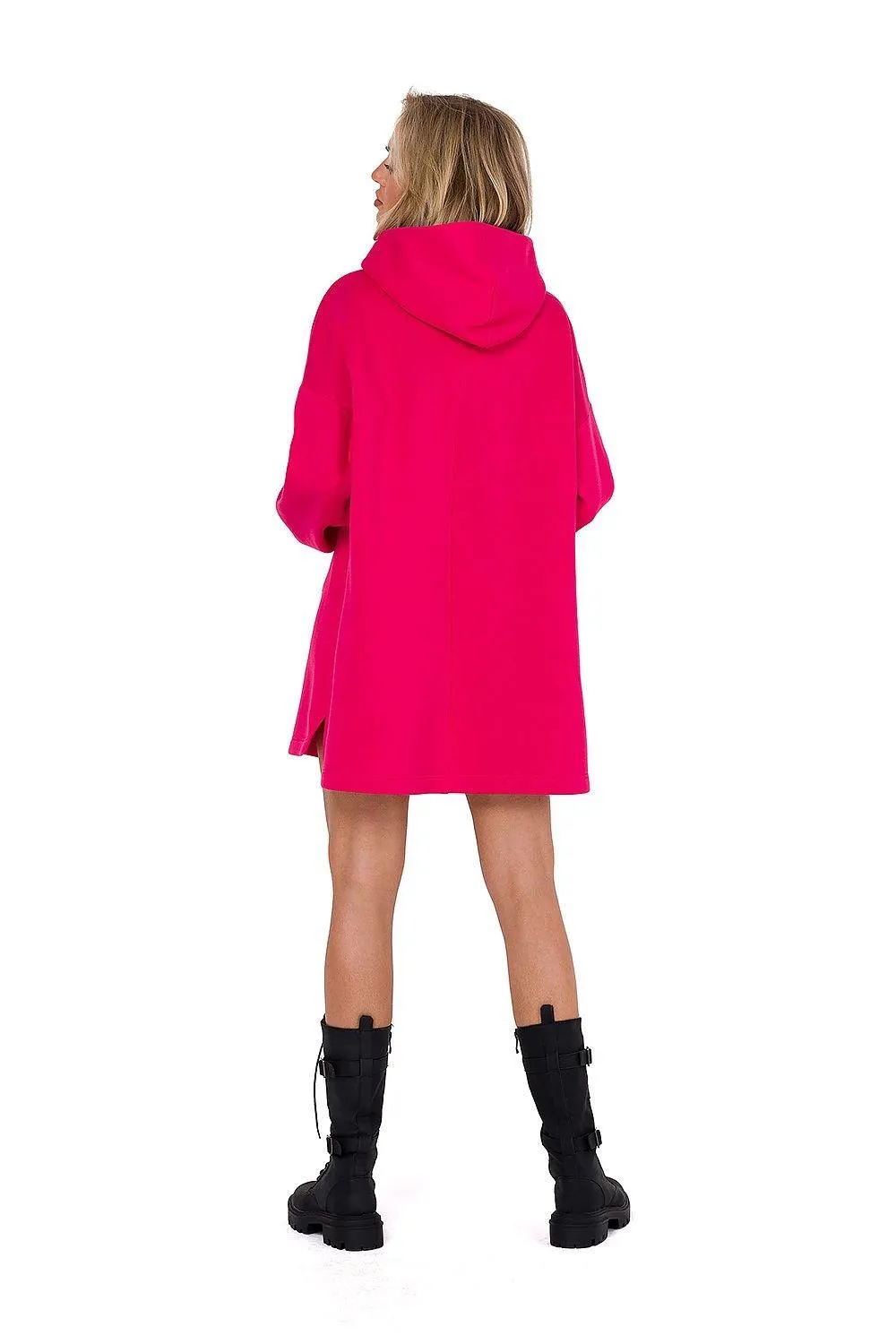 Cozy Kangaroo Pocket Knit Hooded Daydress