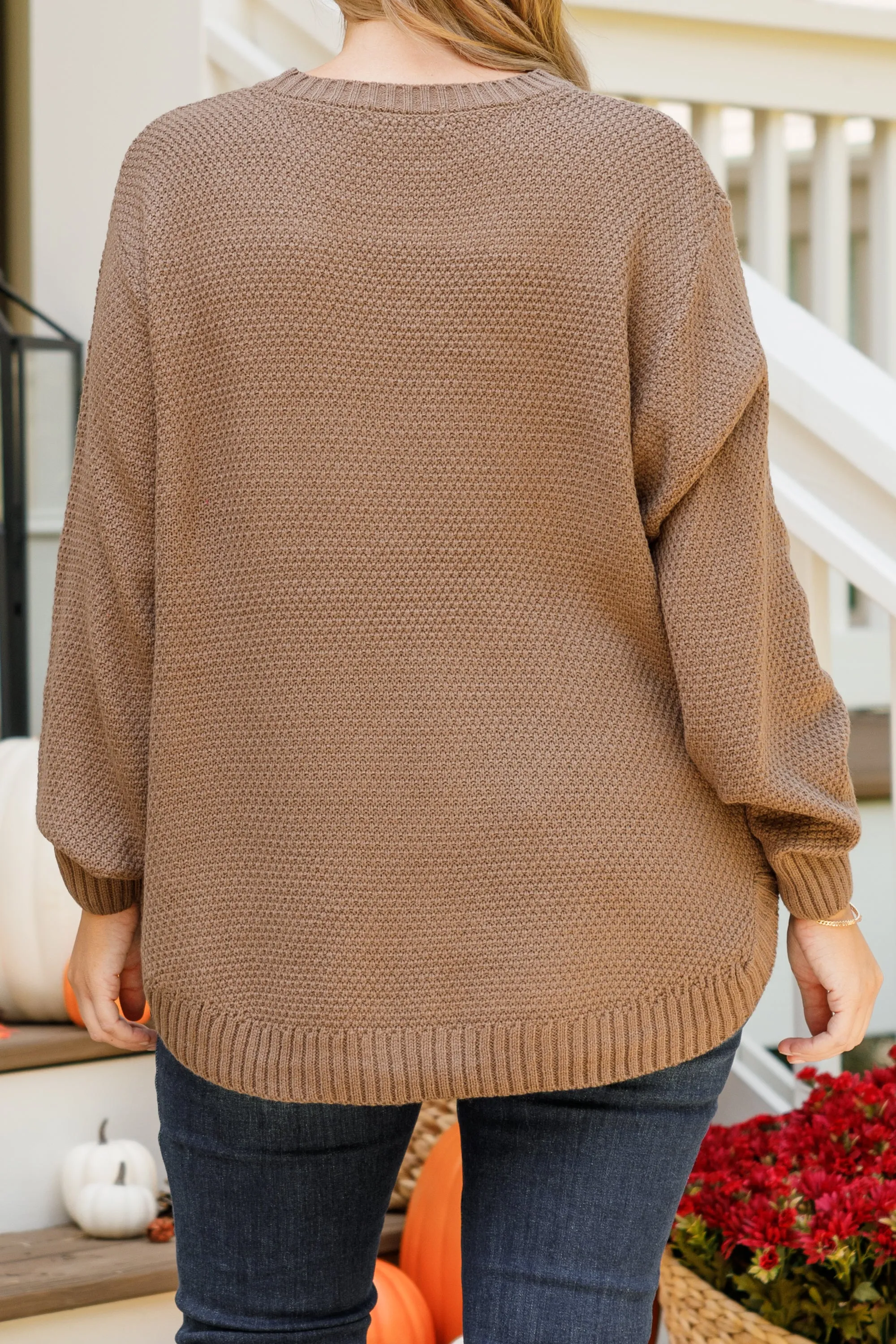 Fall For Me Sweater, Mocha