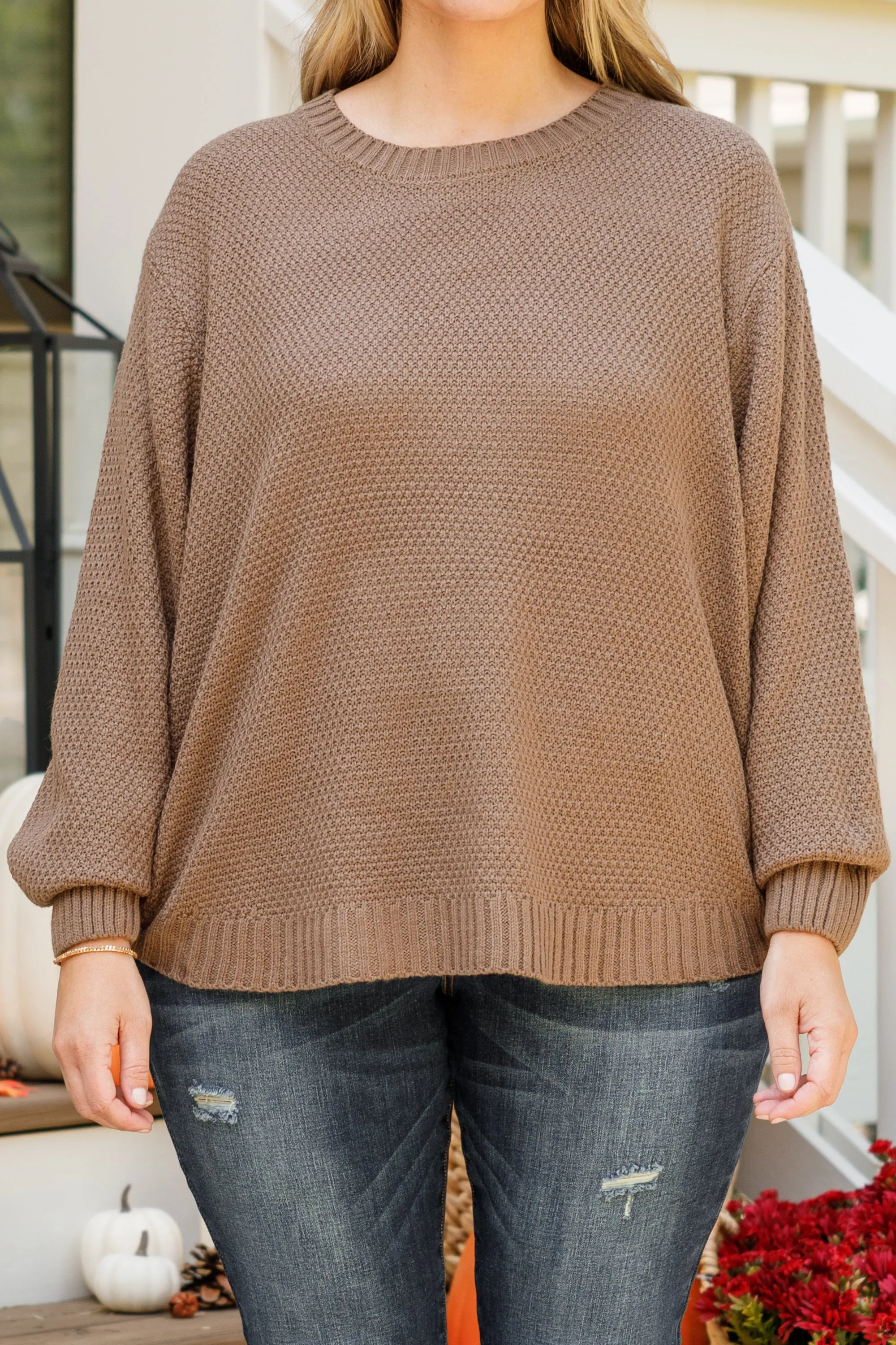 Fall For Me Sweater, Mocha