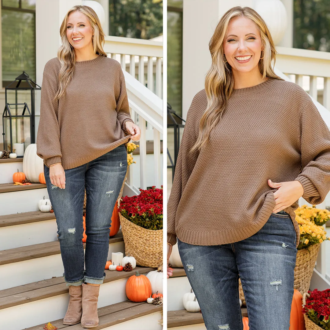 Fall For Me Sweater, Mocha