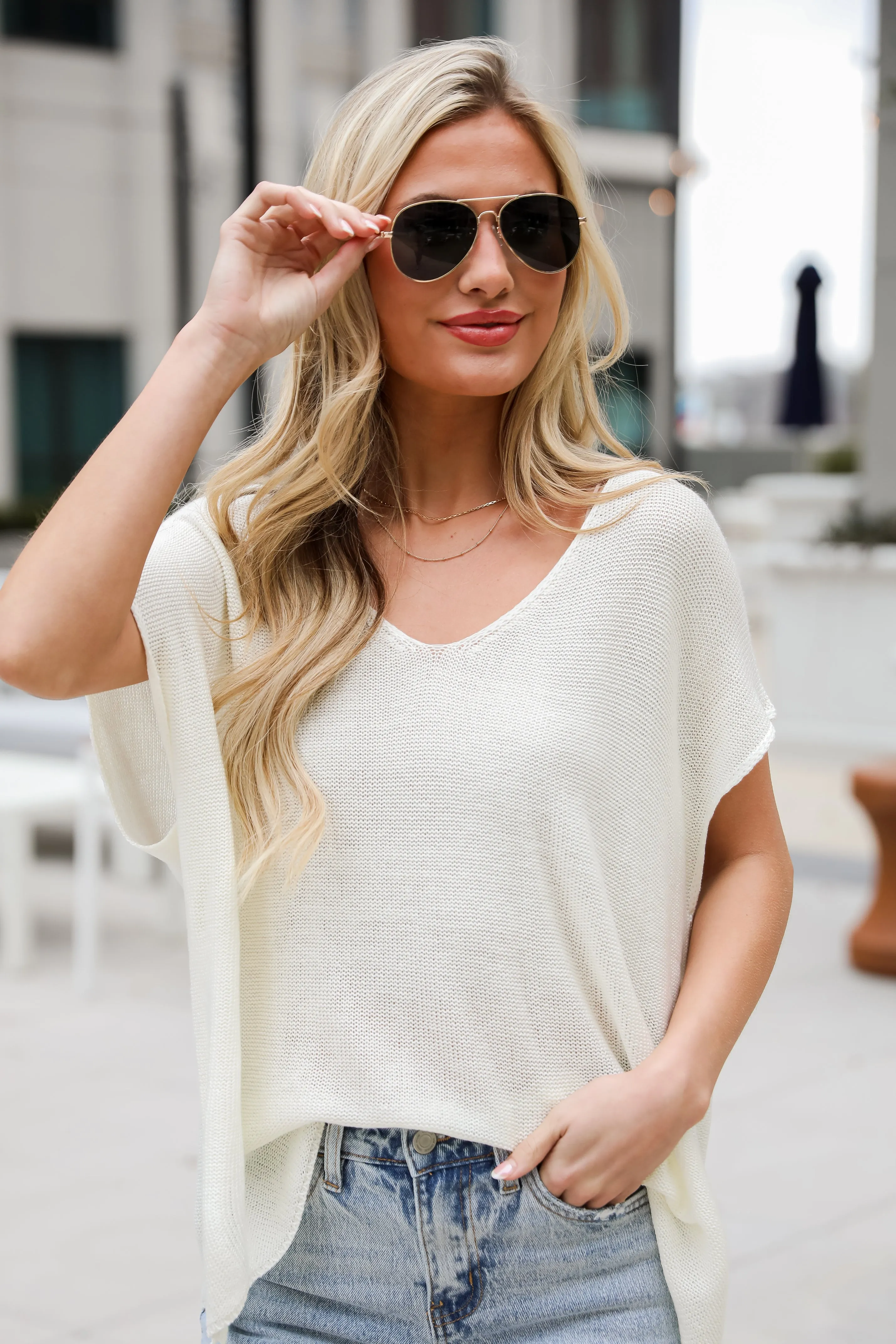 FINAL SALE - Eliza Lightweight Knit Top