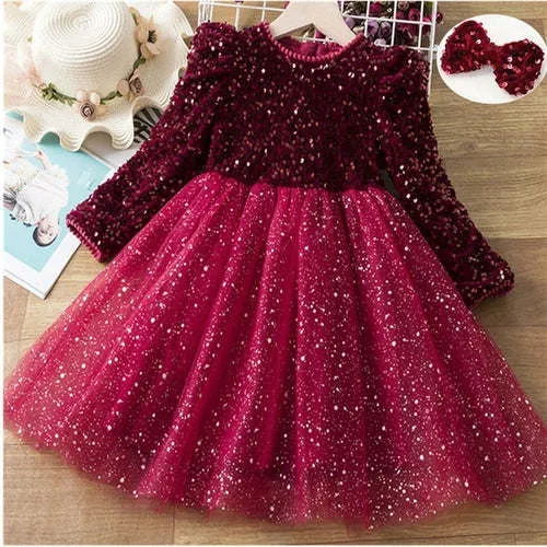 Girls Christmas Dress Knitting Sweater Dress for Girls Winter Dress