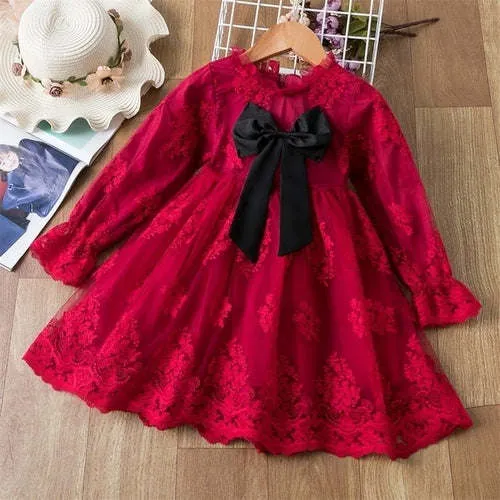 Girls Christmas Dress Knitting Sweater Dress for Girls Winter Dress