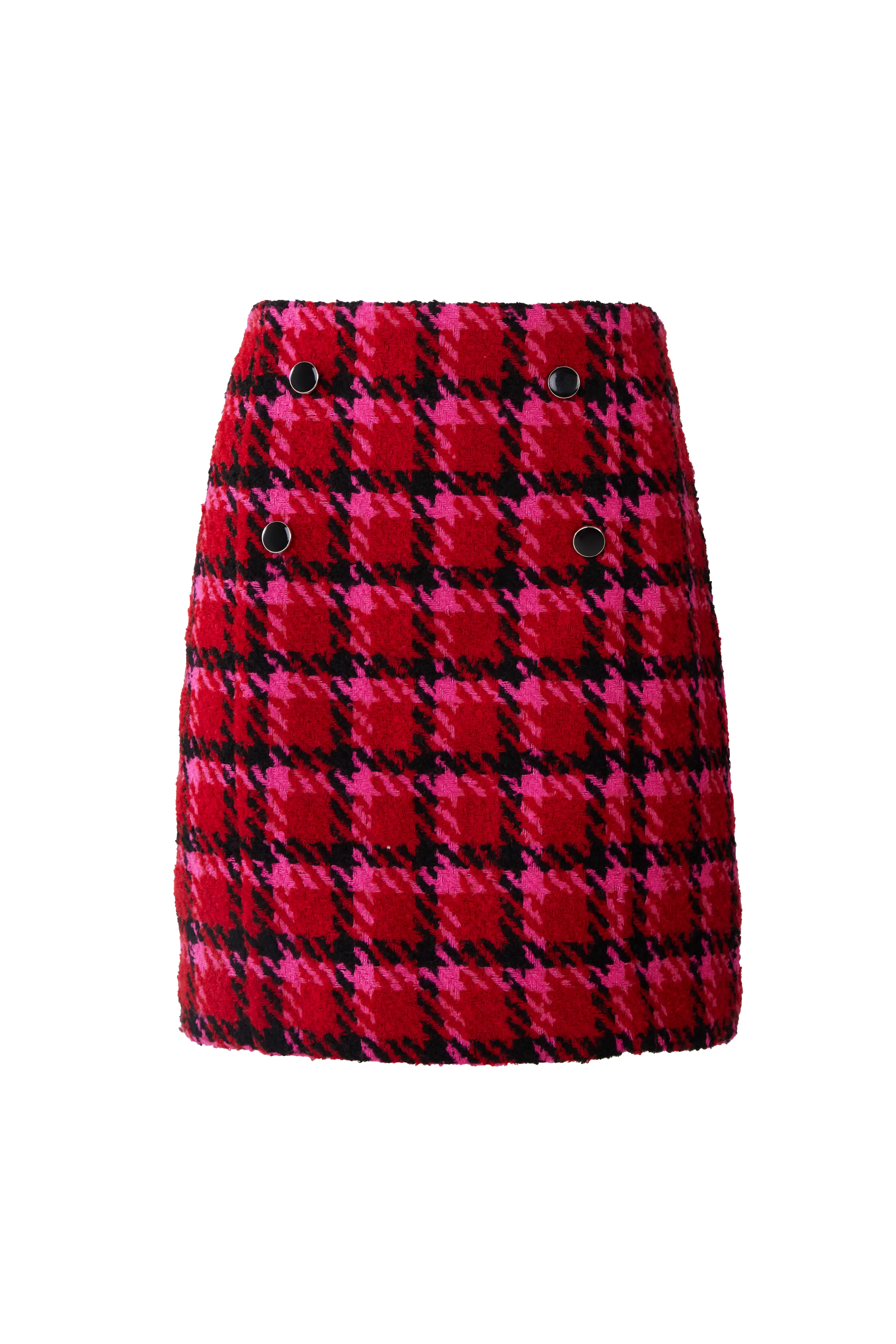 Jessica Skirt Red Multi Houndstooth