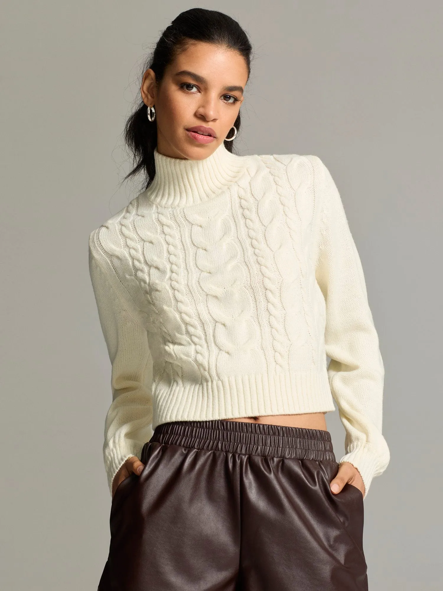 Kina Chunky Cable-Knit Sweater