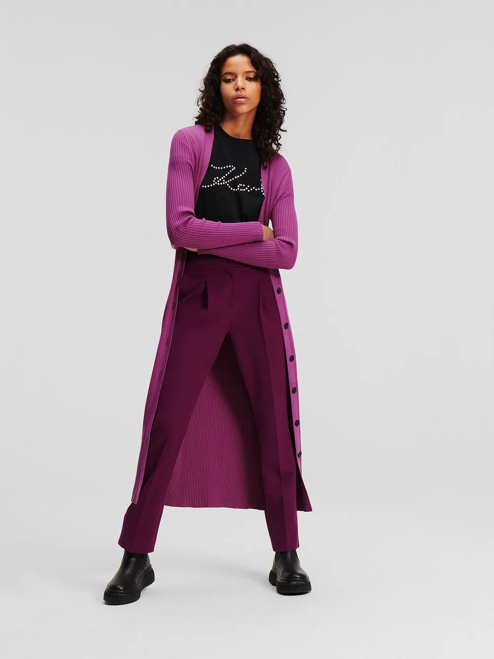 Knitted dress by Karl Lagerfeld, purple