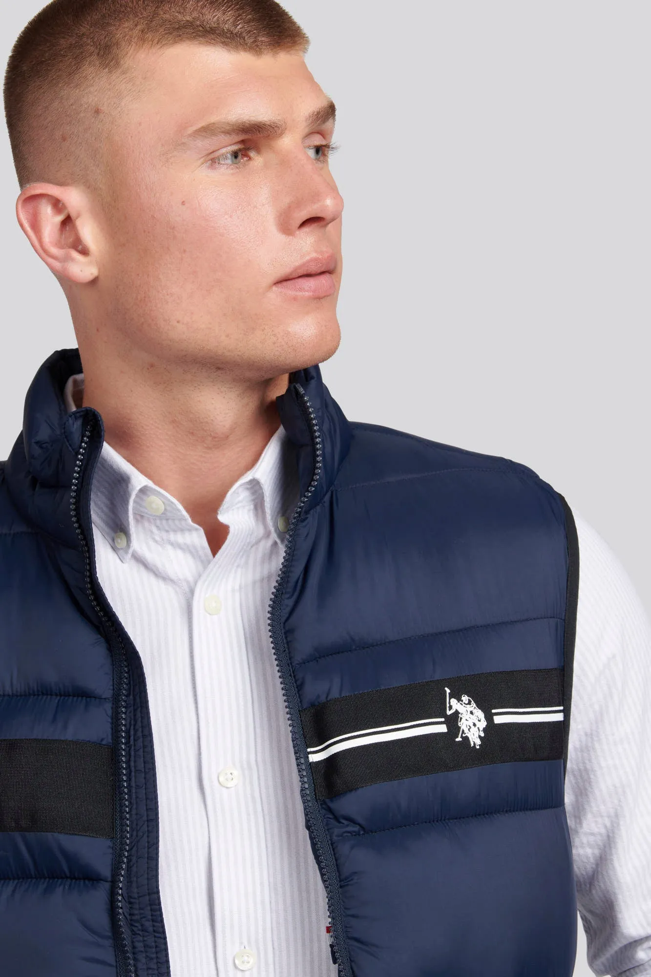 Mens 3D Tape Gilet in Dark Sapphire Navy