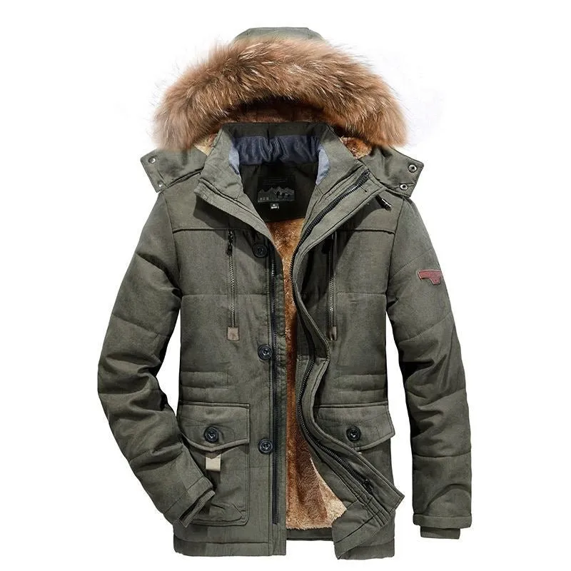 Men's Warm Padded Hooded Winter Jacket