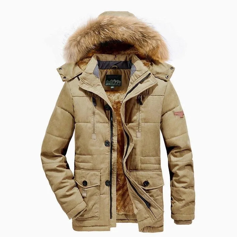 Men's Warm Padded Hooded Winter Jacket