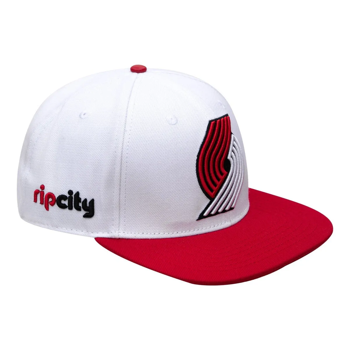 NBA PORTLAND TRAIL BLAZERS CLASSIC LOGO UNISEX SNAPBACK HAT (WHITE)