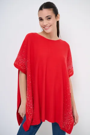 Oversized embellished poncho wholesale