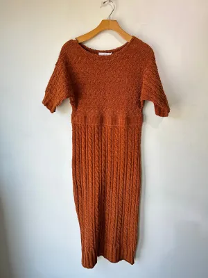 Sayaka Davis Rust Chenille Knit Dress