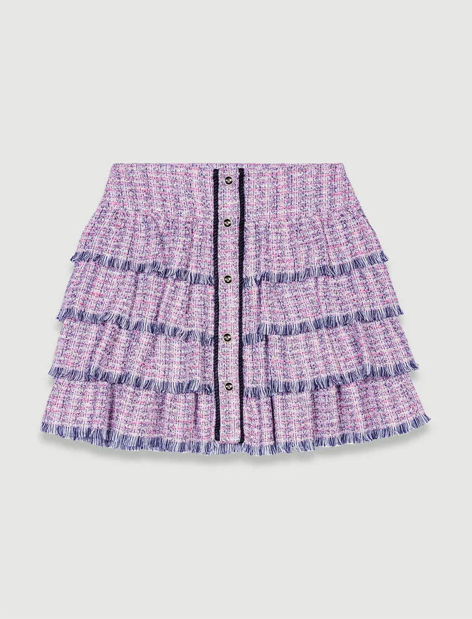 Short tweed skirt