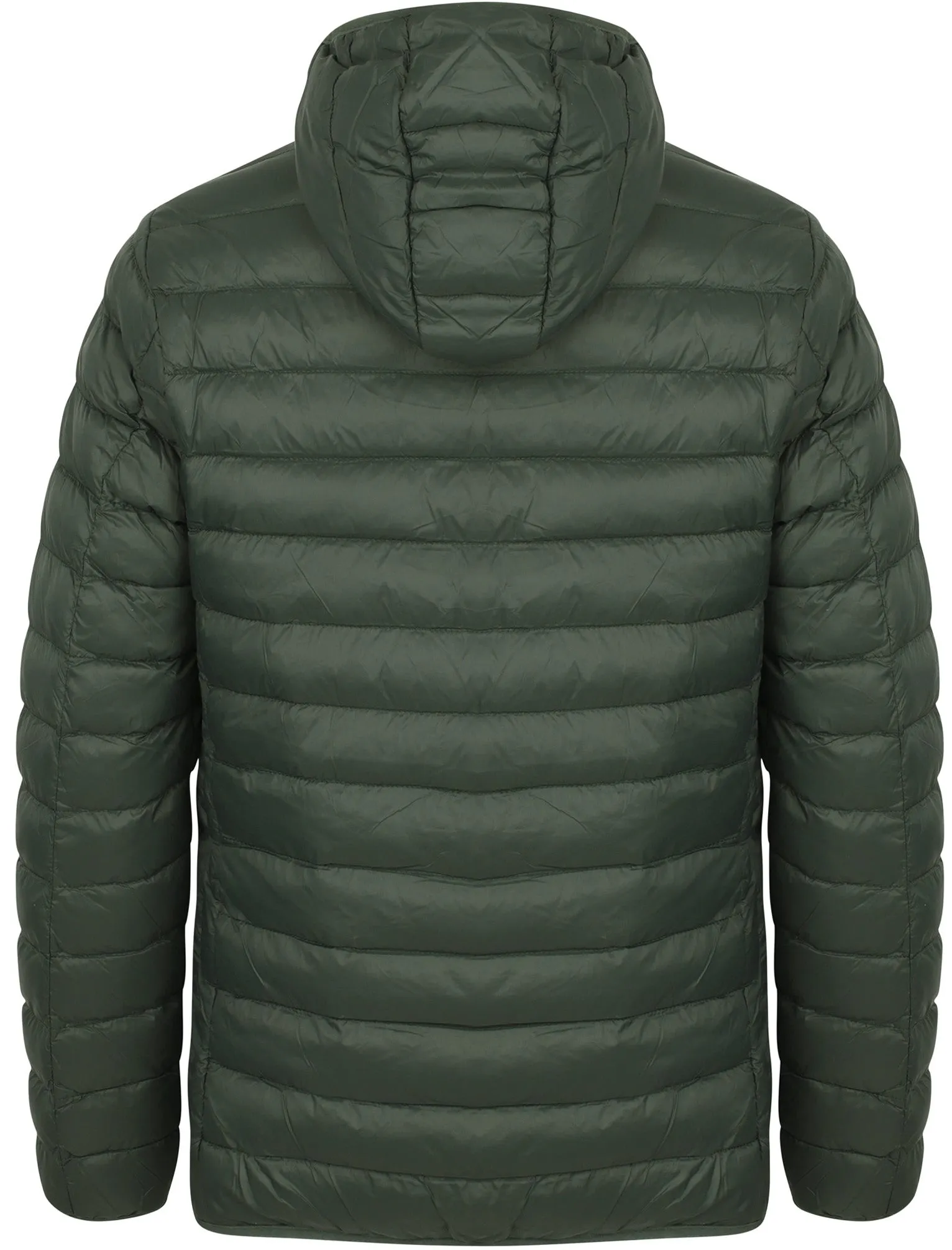 Talus Quilted Puffer Jacket with Hood in Deep Forest - Tokyo Laundry