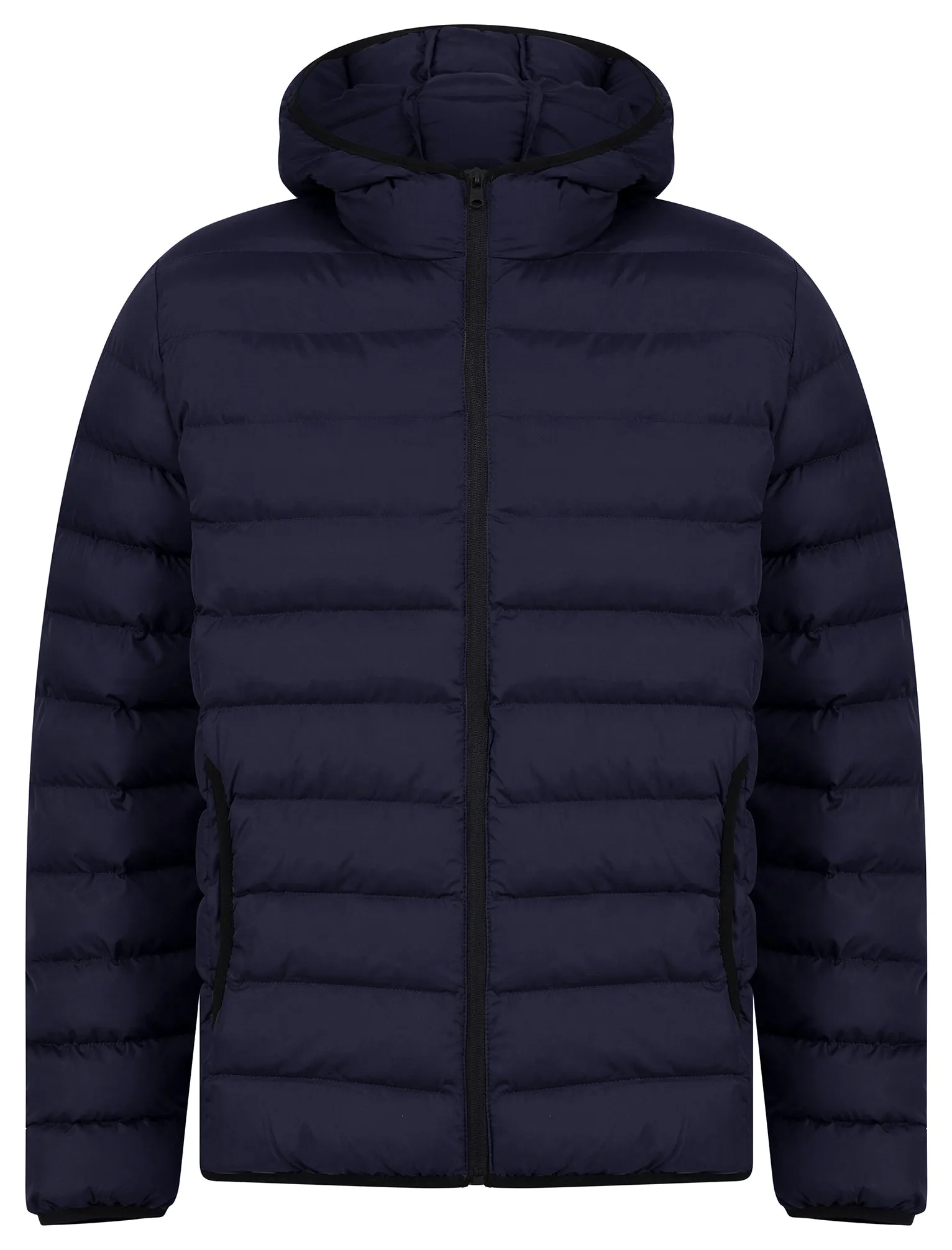 Tamary Quilted Puffer Jacket with Hood in Sky Captain Navy - Tokyo Laundry