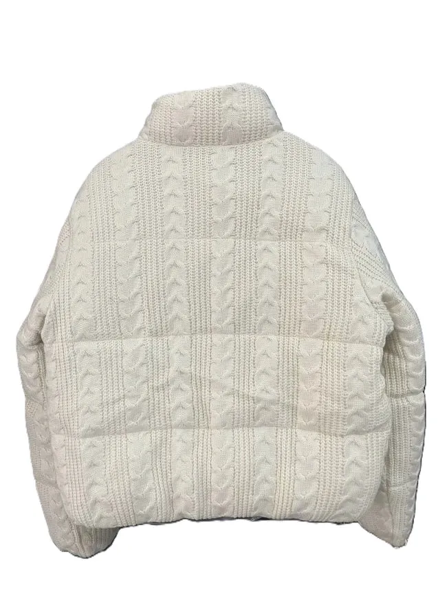 Trendy Stand-Collar Knitted Bread Padded Jacket