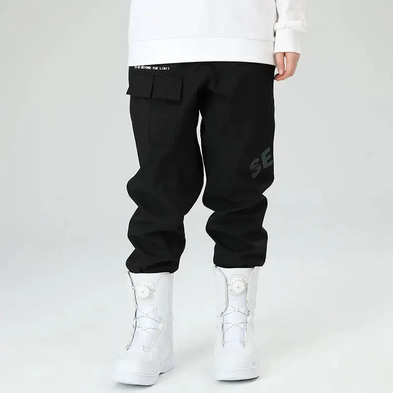 Women Reflective Cargo Ski Pants