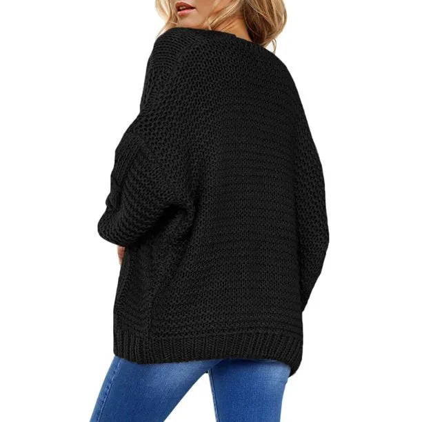 Women's Cardigans Long Sleeve Chunky Knit Cardigan Sweaters