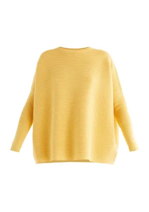 Yellow Paisie Ribbed Jumper